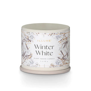Large Tin Candle, Winter White